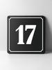 Metal House Number Sign, Black White Contrast, Outdoor Wall Decor for Home Street