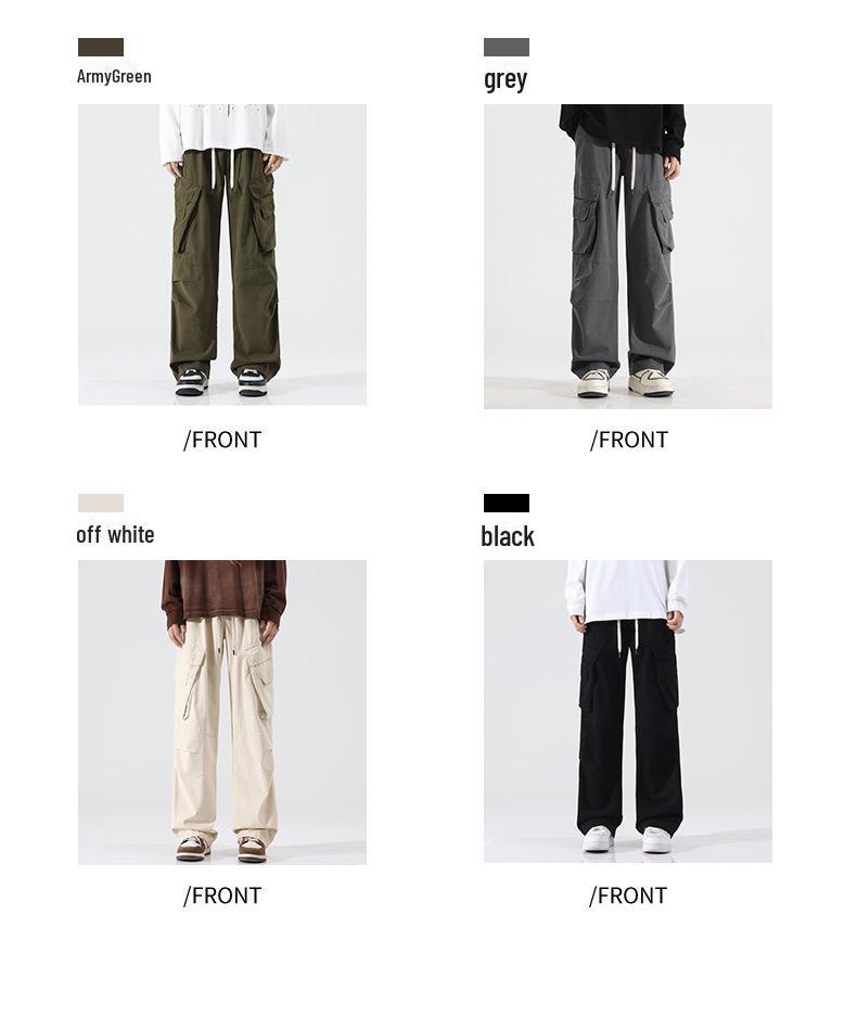 Herren Herbst 2024 Weitbeinige Plissee-Latzhose - Amerikanischer High Street Trend Freizeithose