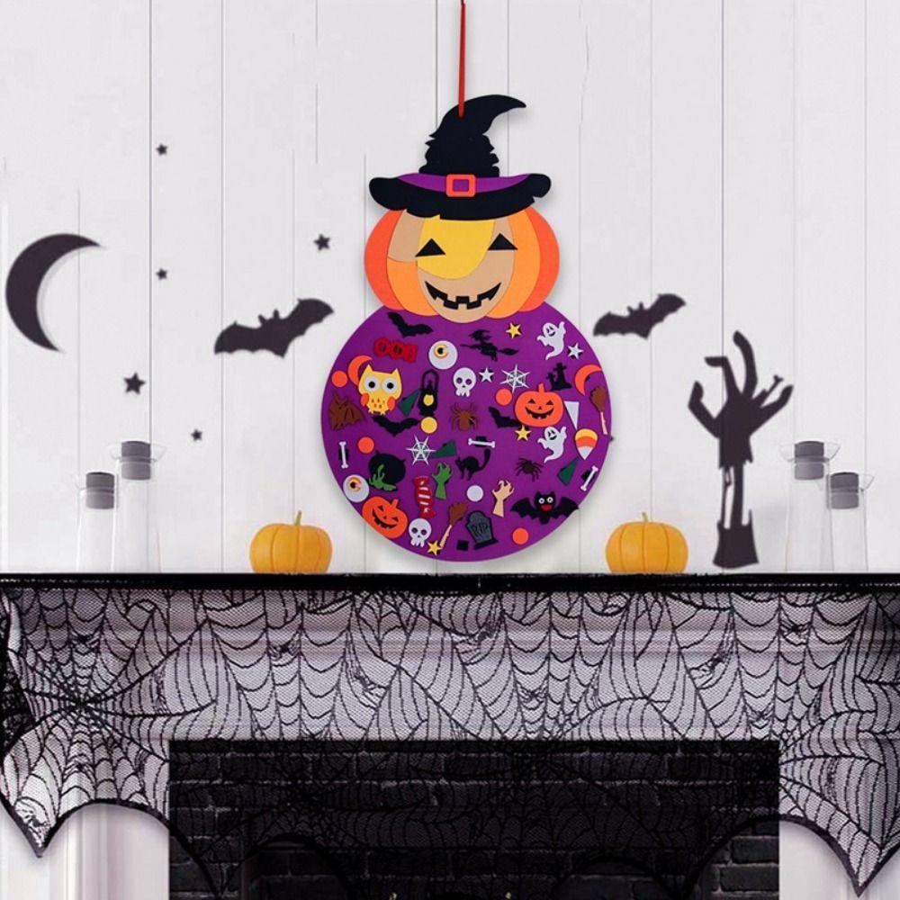 

52Pcs/set Handmade Pumpkin Ghost Pendant Cute Halloween Door Hanging Signs Halloween 52Pcs/set