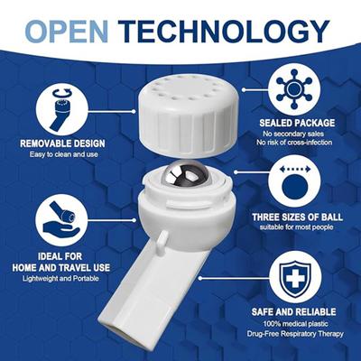 Lung Exerciser Device Valve Mucus Removal Tool Reusable Compact Size Portable Mucus Clearance Lung Expansion Device