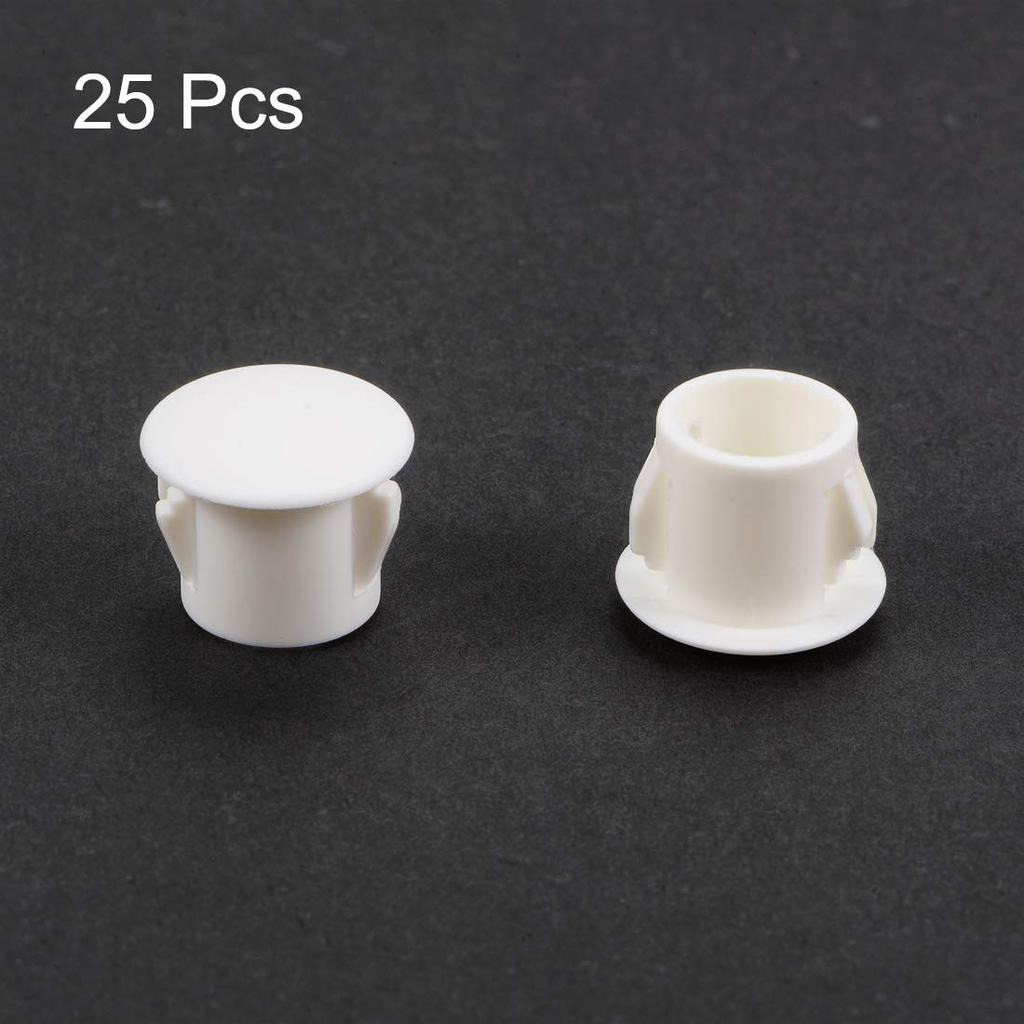 uxcell Hole Plug Plastic Lock Hole Tube Snap 9.5-10.5mm Steel Furniture Fencing Post Pipe