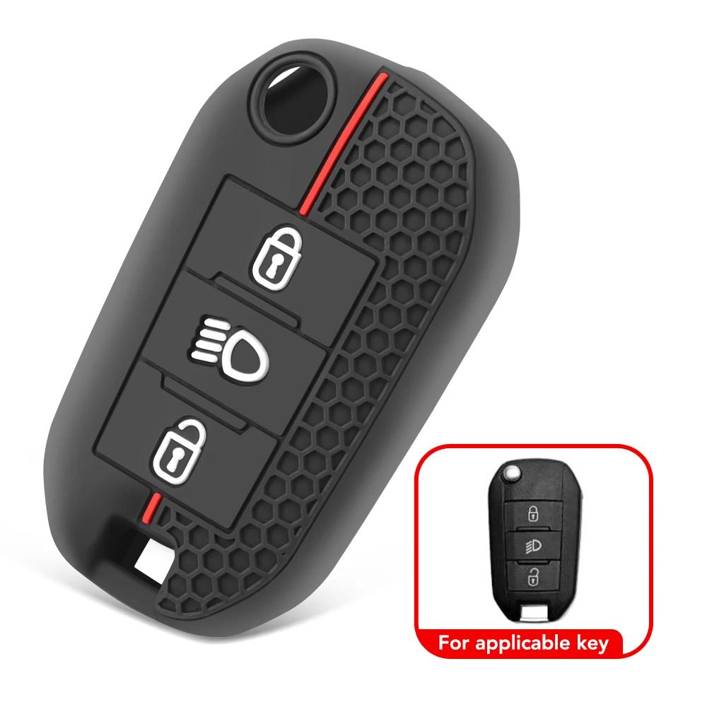 Silicone Key Cover Car Key Case For Citroen C5 C3 C4 C8 Berlingo For Peugeot Partner Rifter 208 308 508 407 2008 3008 Expert