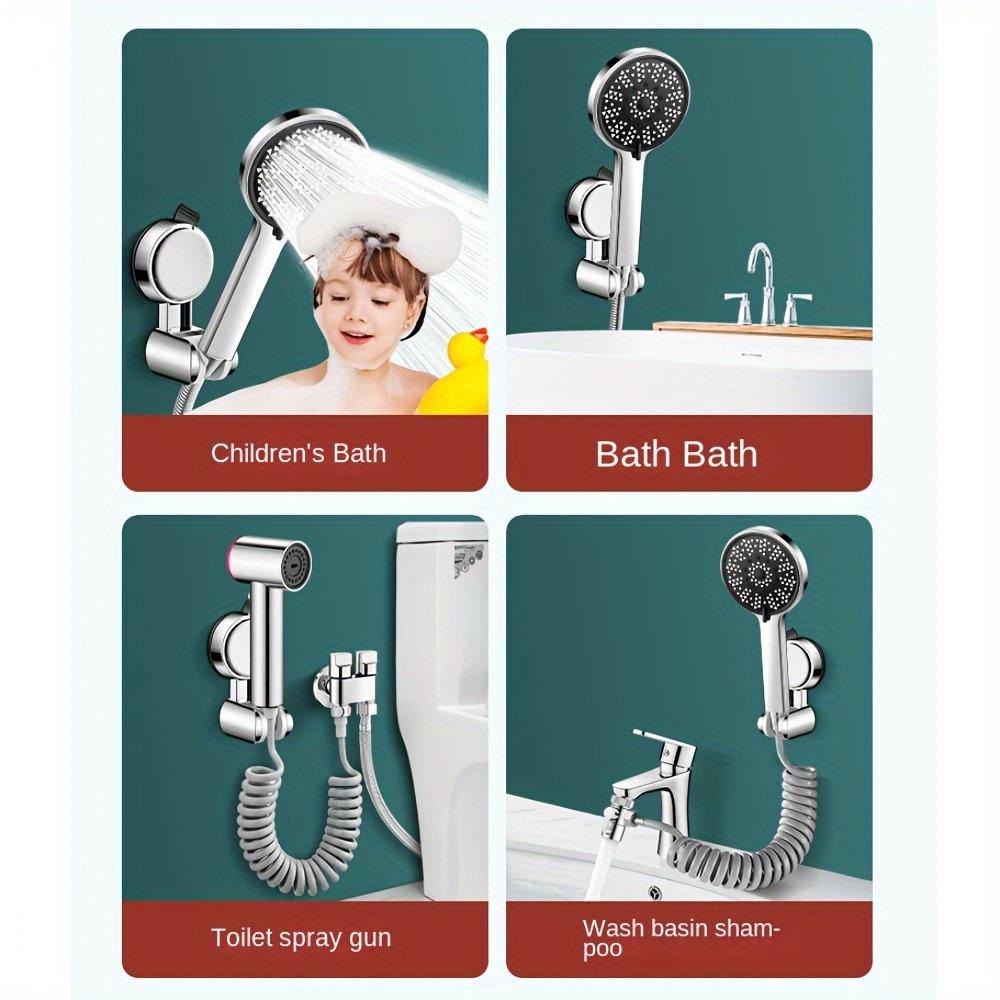 1Pc Universal Shower Head Holder Adjustable Strong Adhesive ABS Shower Brackets Suction Cup Wall Mount Waterproof Shower Base