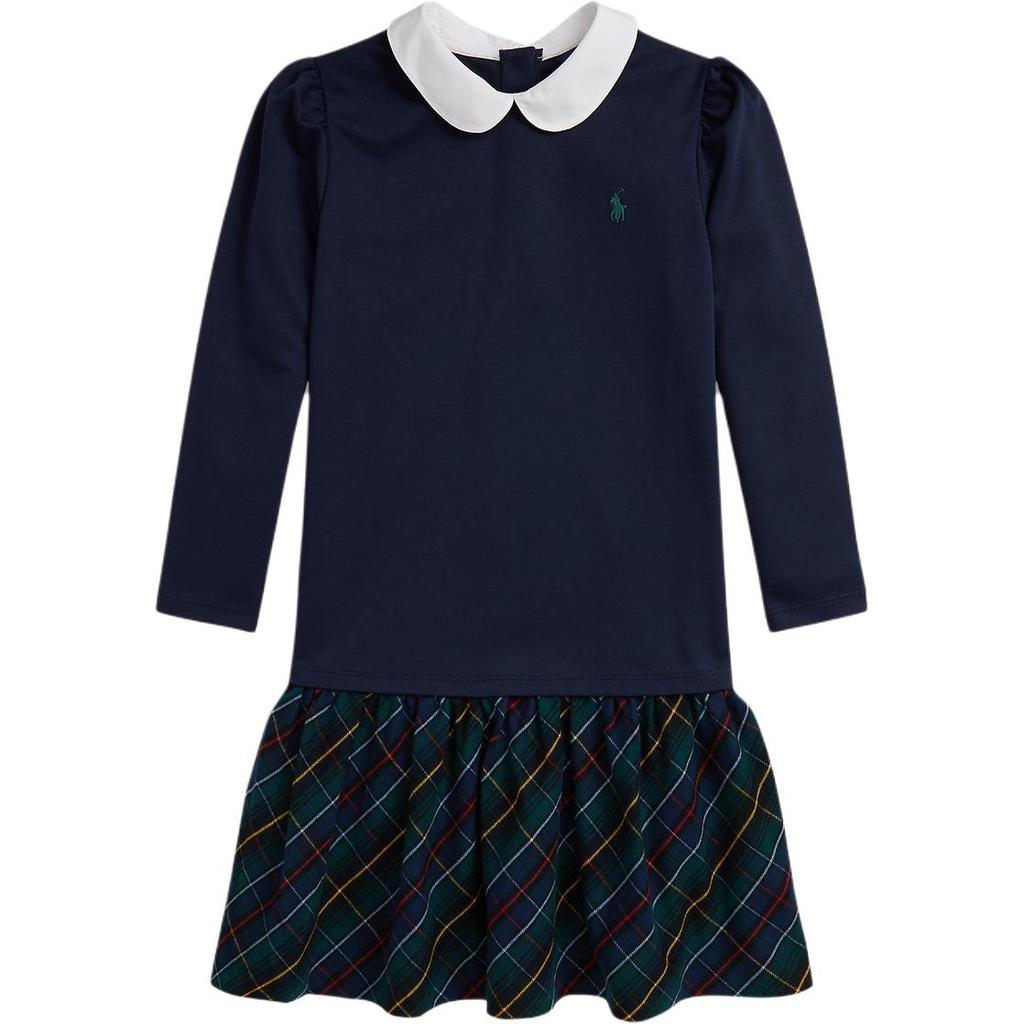 Polo Ralph Lauren Dress Autumn Plaid Roma Fabric Classic Design Long Sleeve Casual Kids dress CWPODRSG3D21076