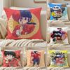 Anime P Chan R-ranma  Cushion Cover Silky Short Plush Sofa Pillow Cover Hidden Zipper Soft Dustproof Case for Home Decor