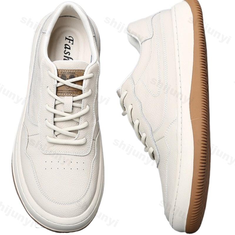 Men's Leather Casual Shoes Autumn 2025 Vulcanized Sneakers Fashion Platform Men Comfortable Walking Casual Shoes Zapatillas