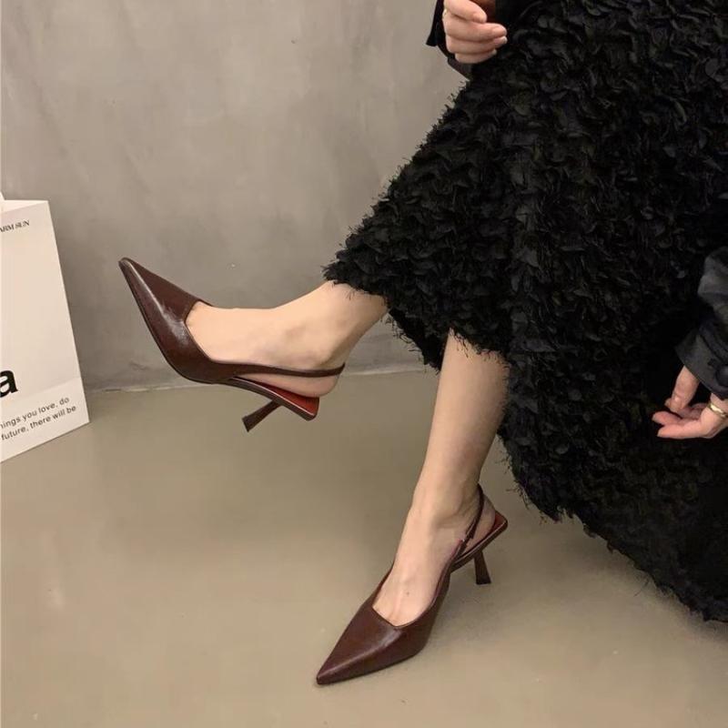 Fashion 2025 Women's Pointed Toe Hollow out High Heels Single Shoes Diamond Embellished Thin Heel Elegant Party Footwears