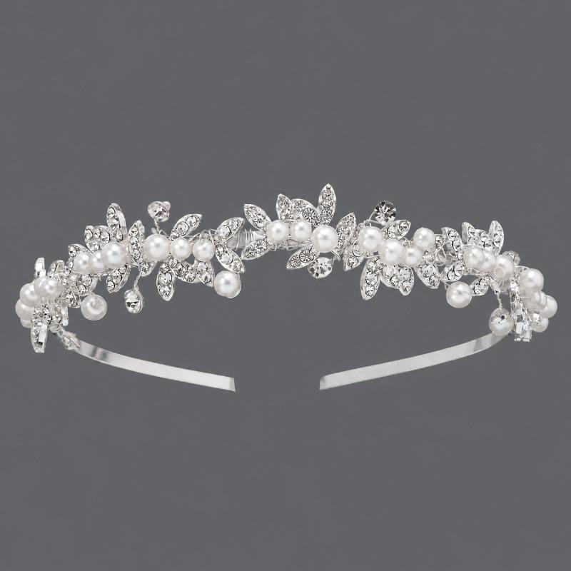 Luxury and Sophisticated Style Bridal Flower Wreath Hairband, Sweet Alloy Flower and Leaf Headband