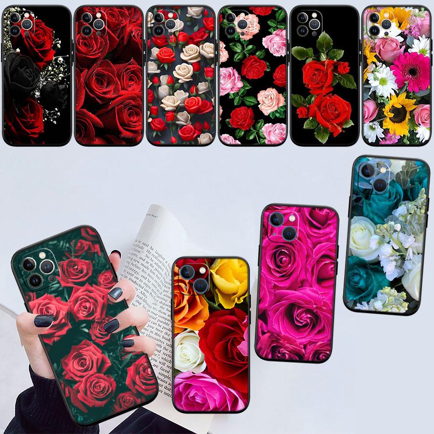 IK13 Beautiful Roses Flower Case for Samsung M06 M15 M16 M35 M55 M56 A36 A42 A50 A50S A51 A52 A32 A33 A05 A05S A06 A16 A20