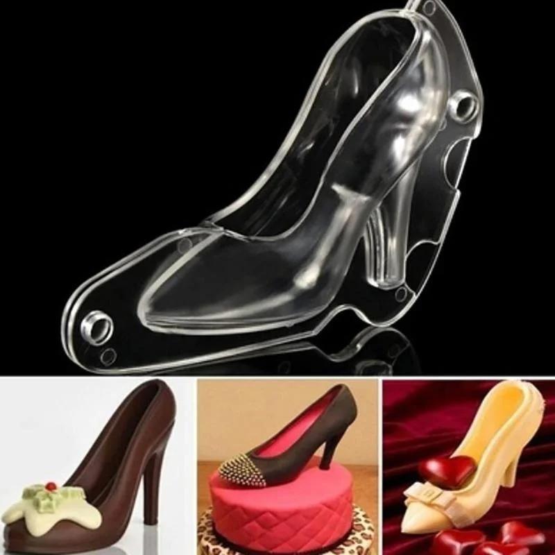 Creative Shoe Shaped Chocolate Handmade Mold High Heels Candy Paste Mold Cake Decoration DIY Baking Accessories Tool Wholesale