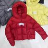 Chaqueta Corta Acolchada para Mujer con Capucha 90% Plumón de Pato Blanco Abrigo de Invierno Grueso y Cálido Estatura Pequeña Corte Holgado Estilo Casual Urbano