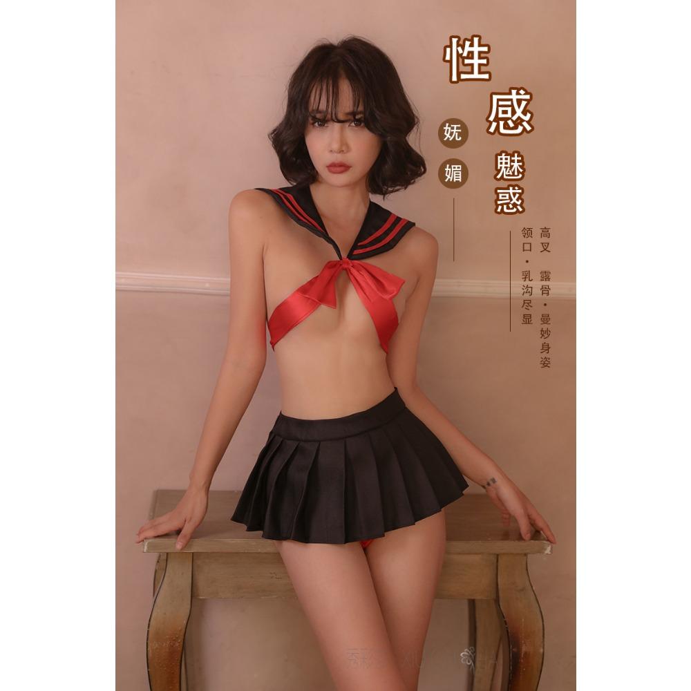Cute Campus Sailor Hot Student Erotic Lingerie Sao Uniform Sexy Skirt Passion Seduction Suit Female Wholesale
