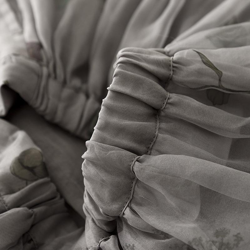 Summer Cotton Linen Plus Size Artistic Retro Loose Casual Double-layer for Women Dresses