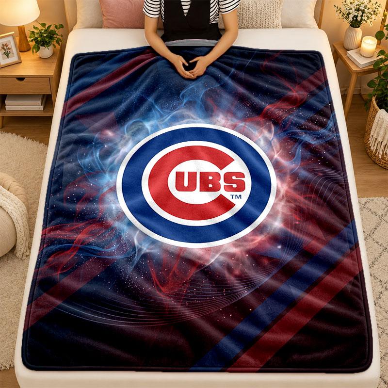 Flannel BlanketChicago Cubs Warm Soft Throw Blanket for Indoor Sofa Bed Living Room Use