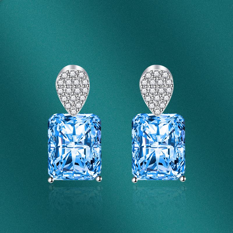 

Классические серьги SACE GEMS из медного сплава с цирконом, женские ювелирные изделия, свадебный подарок для вечеринки синий