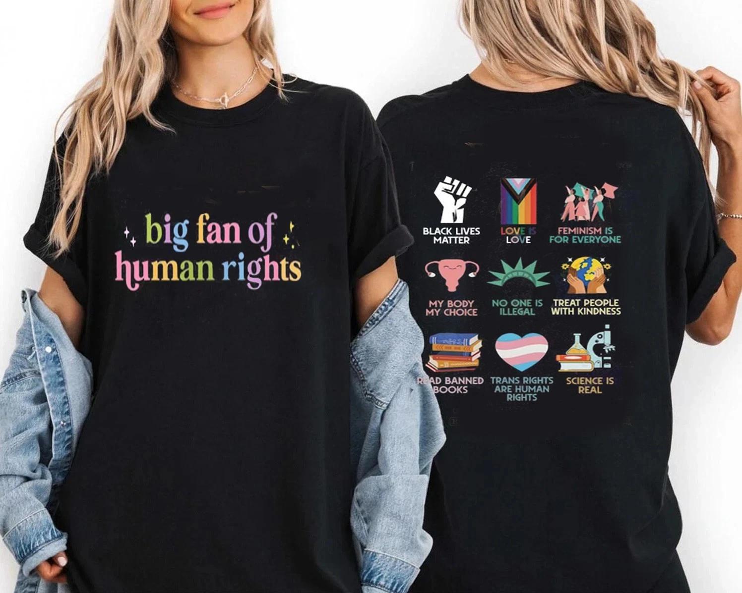 Big Fan Of Human Rights Shirt, Equality Sweatshirt, Human Rights Top, Social 2XL
