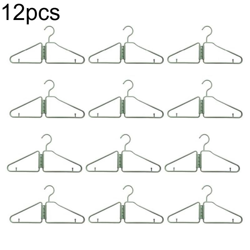 12pcs Foldable Coat Hangers - Portable Travel Hangers Space-Saving DesignIdeal for Clothes Coats светло-зеленый 3170₽