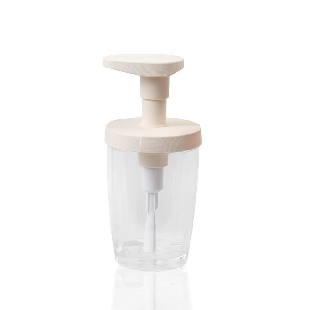 DOLCE Shampoo Body Soap Refill Bottle White 380ml Compact Dispenser Wide Mouth Large Capacity Stylish Seal Included Lindpark WH380