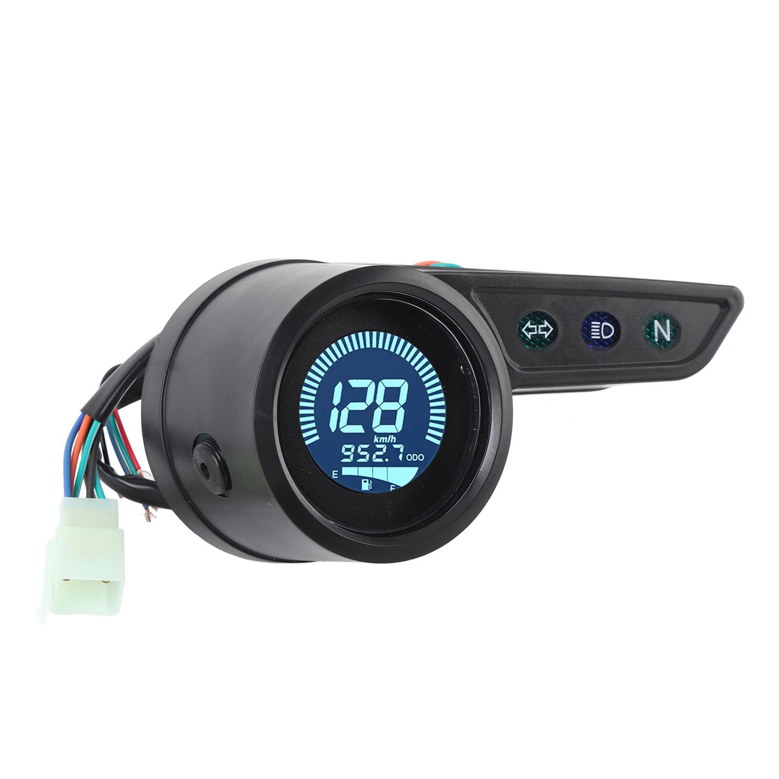 

Motorcycle Speedometer Gauge Tachometer Odometer Universal Digital LCD Instrument