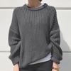 Women's Retro Knit Sweater - Round Neck, Solid Color, Loose Fit, Autumn/Winter Pullover Top
