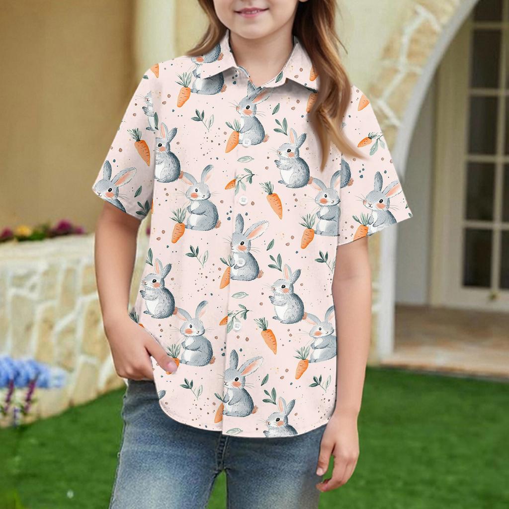 Camicetta Estiva a Maniche Corte per Ragazze Uniforme Scolastica Camicia Bottoni Camicia Bottoni Uniforme Scolastica Estiva per Bambini