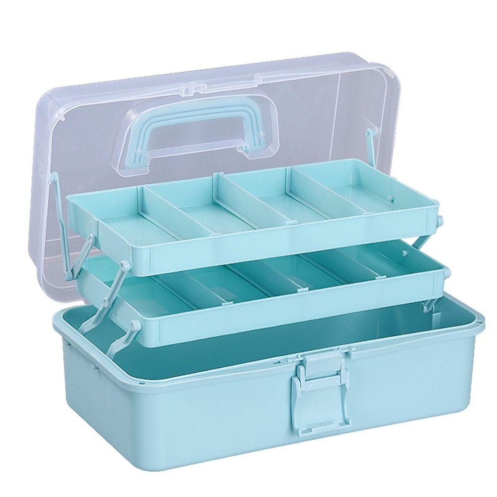 Plastic Sewing Storage Box Transparent Portable Hardware Tool Box New Craft Storage Box