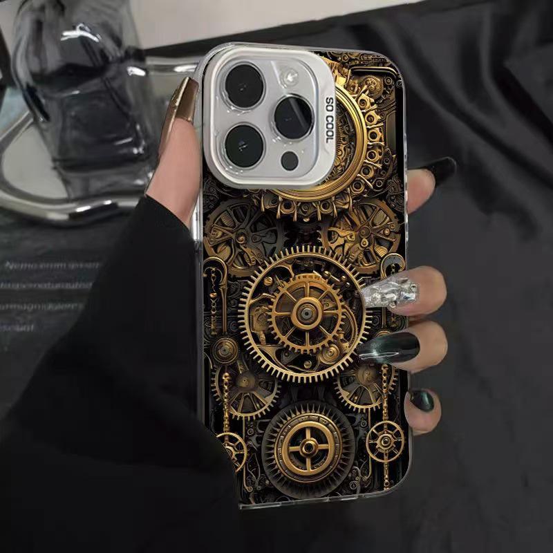

Механический шестеренчатый чехол для моделей iPhone: 16 Pro Max, 15 Pro, 14 Pro, 17 iPhone 14 Pro Max
