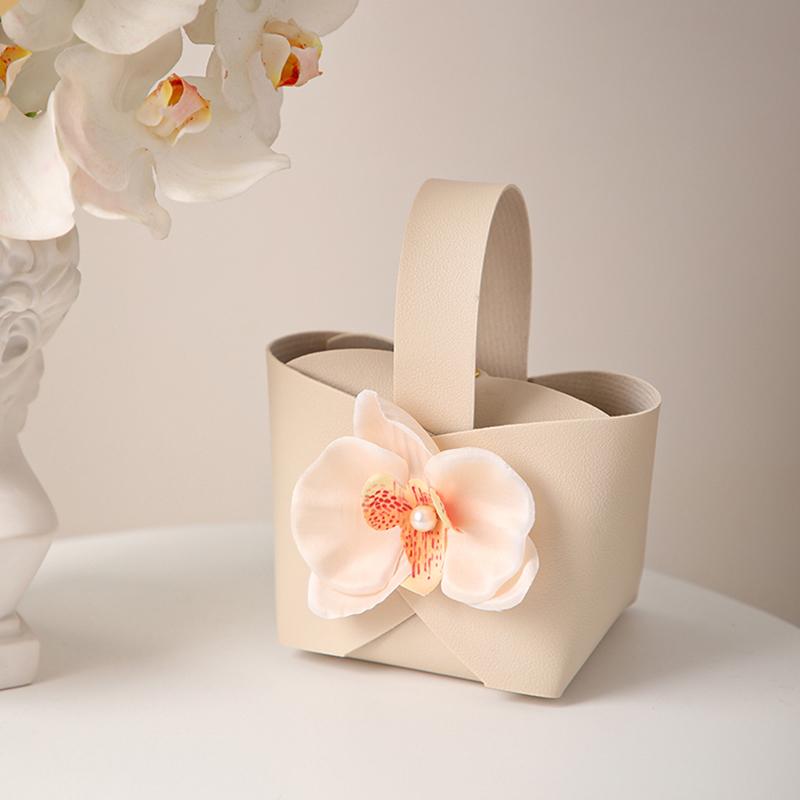 

1шт коробка для сопровождения собранная сумка для конфет свадебный подарок ручная свадебная коробка конфет с цветком креативная разноцветная 9 x 6 x 16cm