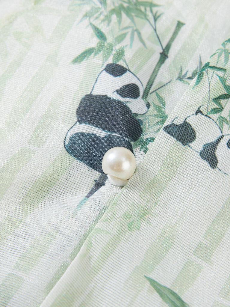 Trendy Summer Retro Chinese Stand-Collar Shirt with Frog Button Print for Boys