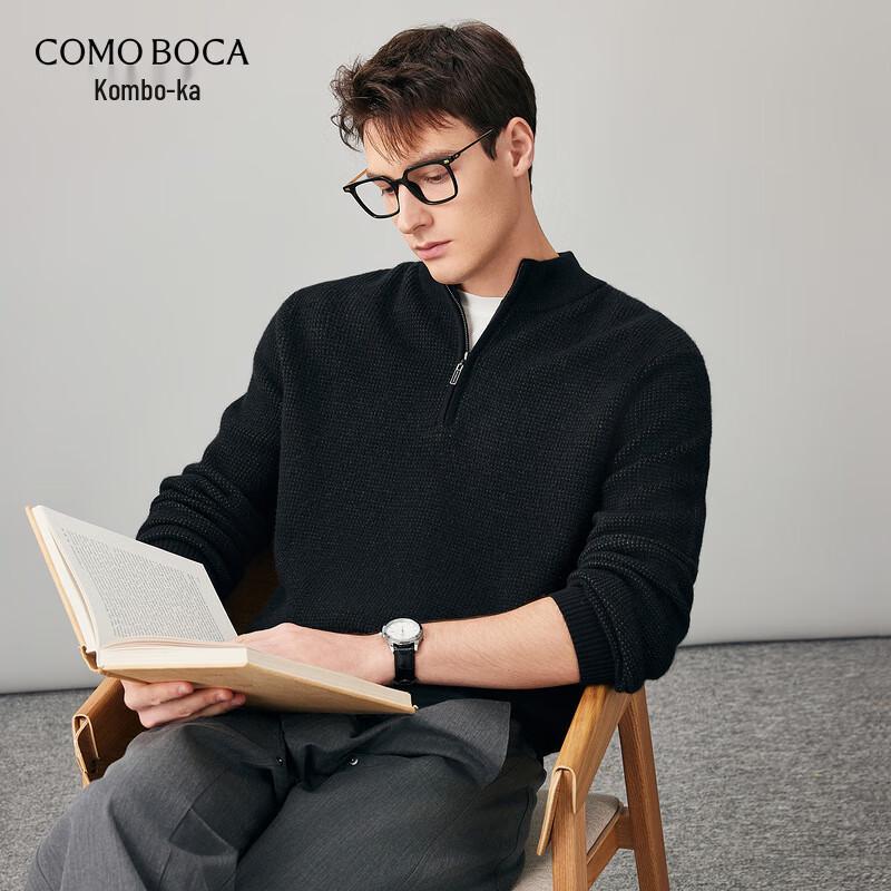 

Komonboka Men s 100% Cashmere Half-Zip Pullover Sweater L
