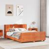 Vidaxl Bed Without Mattress, Waxed Brown, 140X200 Cm, Pine Wood