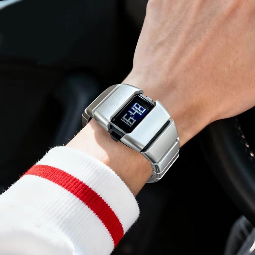 Stainless Steel LED Electronic Watch Plastic Wristwatch Fashion Sports Watch Daily Wear