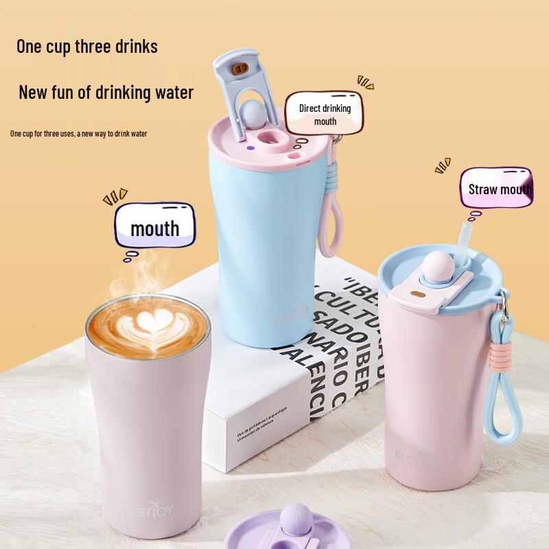 FUGUANG Fenghe 316L Stainless Steel Dual-Drink Thermos Coffee Cup