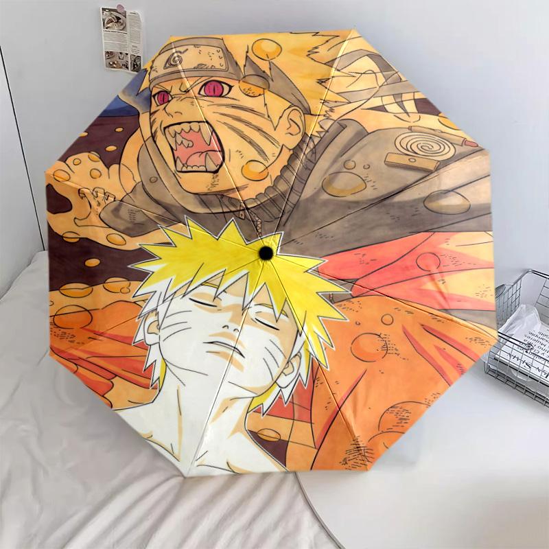 1 PC Automatic Folding Umbrella - Naruto Vs Pain Pattern Portable Foldable Design With 8 Ribs Christmas Birthday Gifts