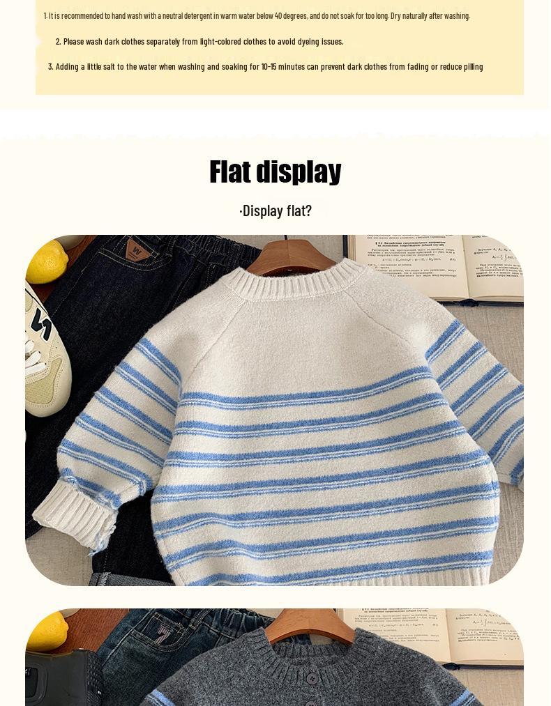 2025 Autumn Toddler Pullover Knitwear: Popular Baby Outing Sweater