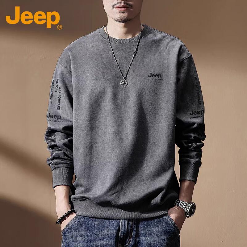 

Jeep Men s Loose Fit Casual Long Sleeve Sweatshirt