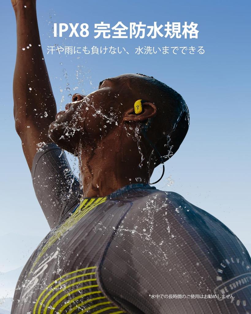 Oladance OWS Sports Sports IPX8 Wireless Bluetooth Up To 15 Hours of Clear Connection Open-Ear Earphones, Waterproof, Non-Clogged, 5.1 Earbuds,