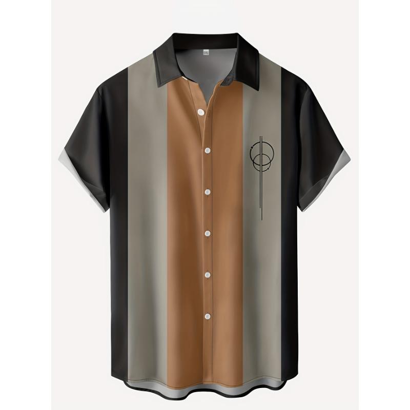 New Hawaii Men's Vintage Shirts Casual Breathable Short Sleeve Tops Beach Party Plaid Tops Short Sleeve Men's Clothing