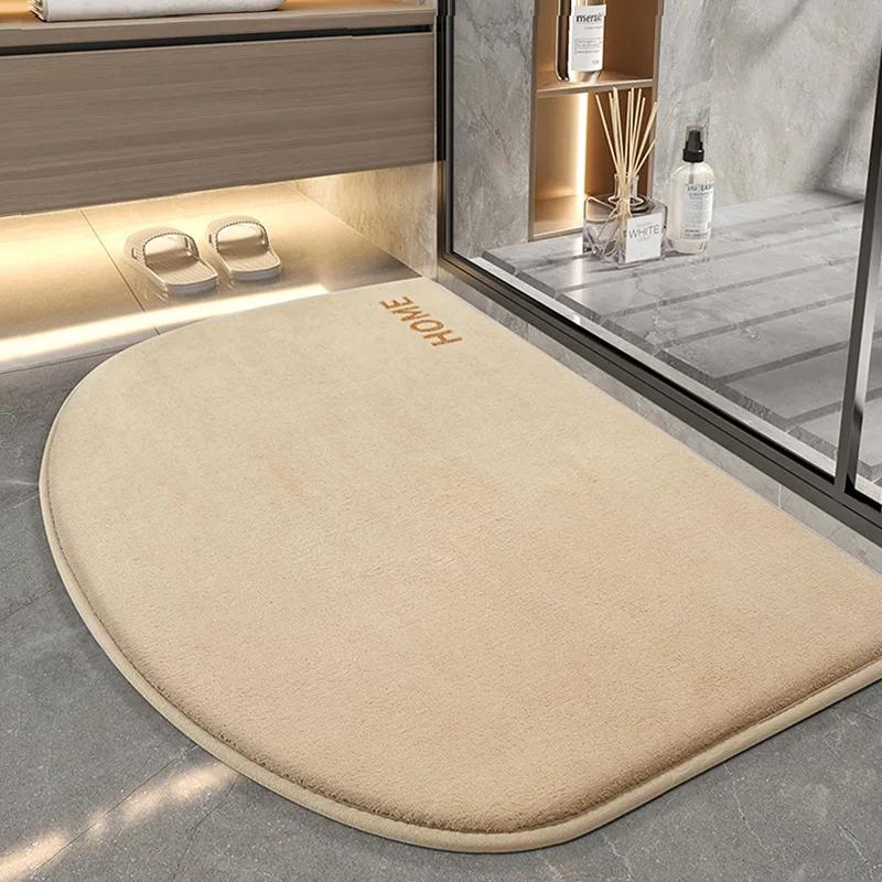 Memory Foam Bath Mat Quick-Dry Bathroom Rug, Non-Slip Water-Absorbing, Soft Solid Color Floor Mats for Bathroom Essentials