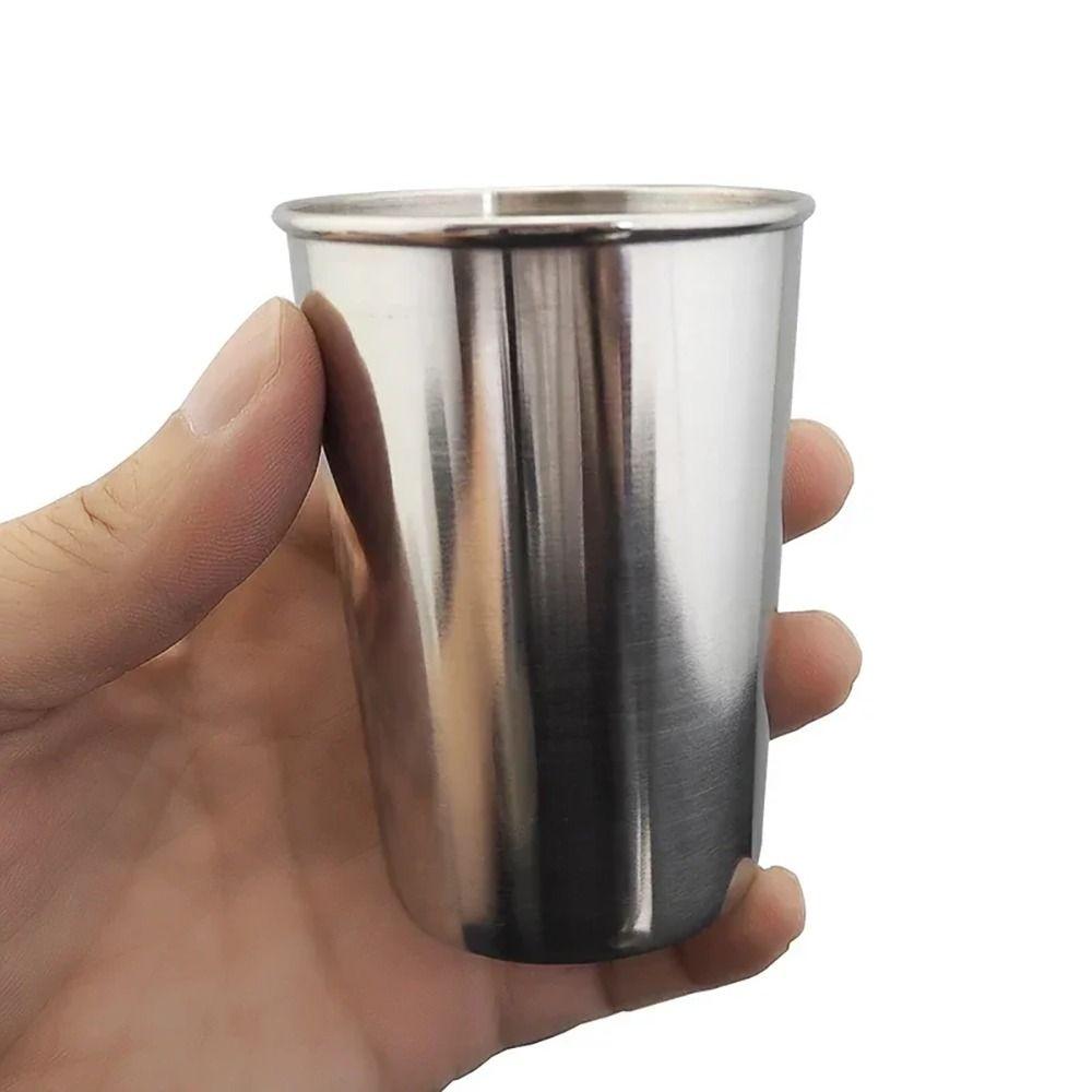 1Pcs 304 Edelstahl Edelstahl Tasse Kaffee Tee Wein Trinken Becher Langlebig Whisky Bier Tassen