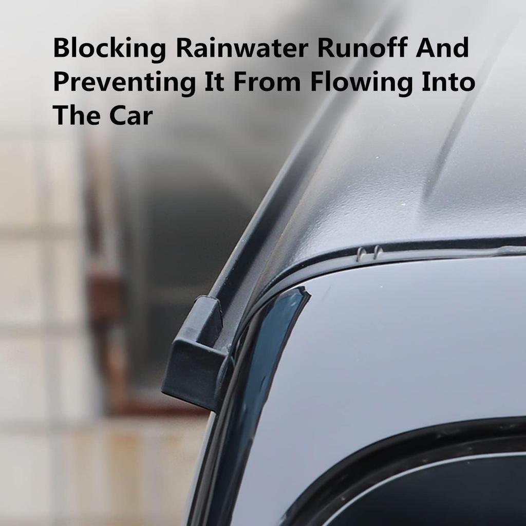 Short Rain Driverter Rain Gutter for Jeep Wrangler JL JT 4XE 2018 2019 2020 2021 2022 2023 2024 Roof Hard-Top ABS Rain Groove Diverter Exterior
