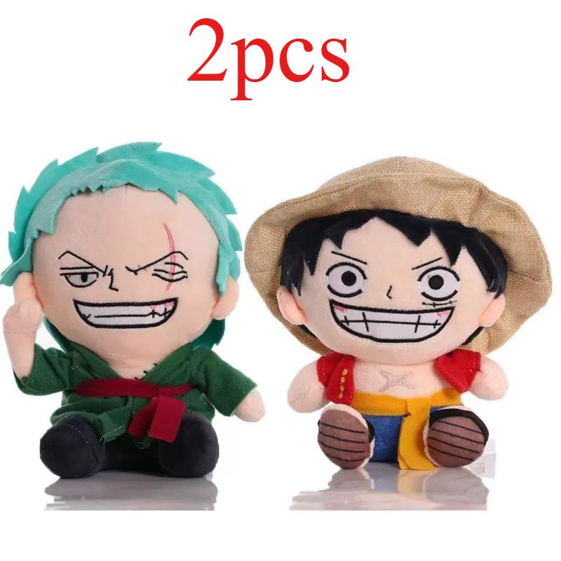 NEW One Piece Anime Figure Zoro Luffy Chopper Plush Toys Cute Cartoon Plushie Stuffed Dolls Pendant Kids Xmas Gifts