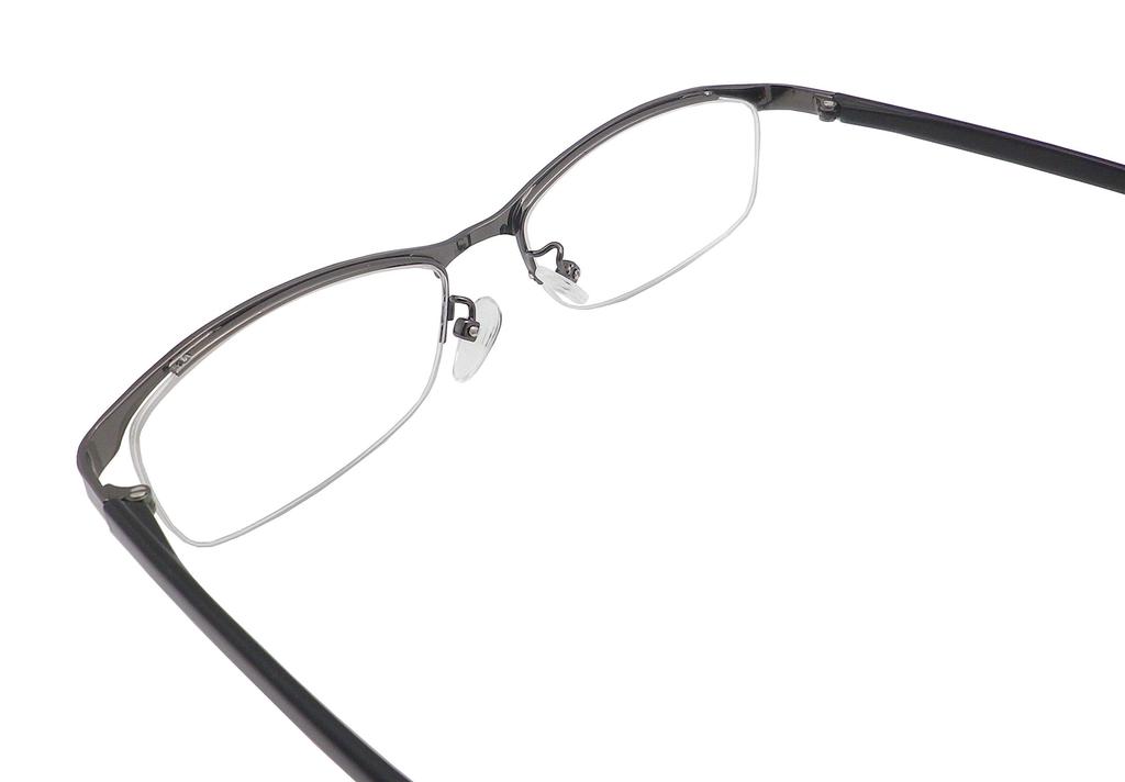 Nagoya Optical Co., Ltd. Soft Reading Glasses, Senior Glasses, Reading Glasses for Men, Stylish, Semi-rimless, Durable, Sturdy, Gray UN38 (Gray, +1.0