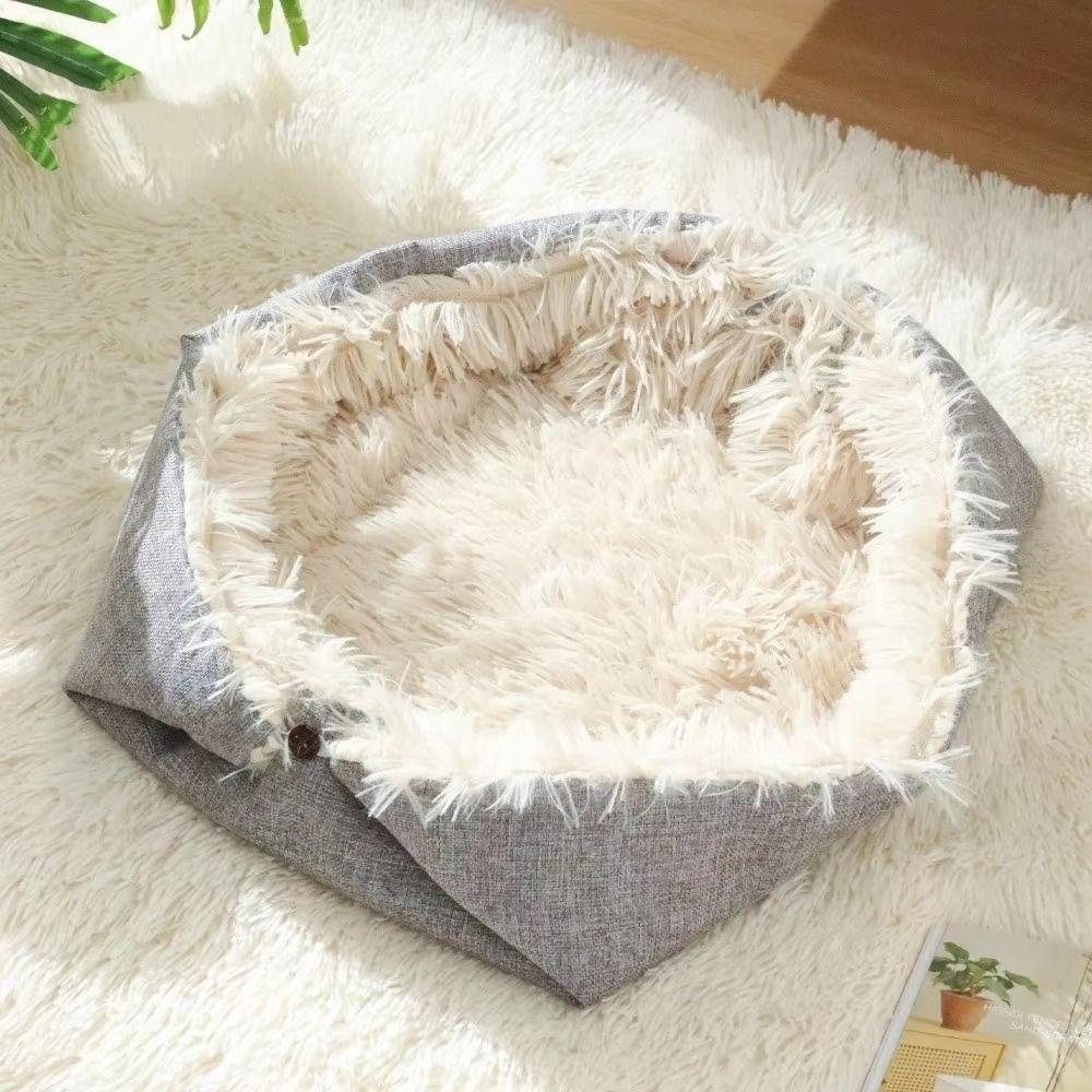 Puppy Cushion Thickened Warm Cat Bed Soft Foldable Cat Mattress Comfortable Cat Nest Mat for Cats and Dogs