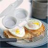 Food Grade Plastic Microwave Egg Cooker Heat Resistant Kitchen Egg Fryer Easy Clean Portable Steamed Egg Box