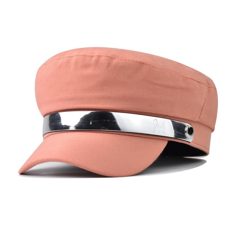 Female Beret Cap For Fall Winter Cotton Material With Short Visor And Sun Protection For Outdoor Activities