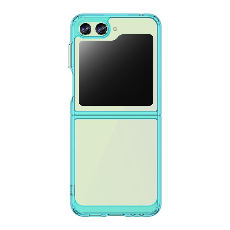 

Для Samsung Galaxy Z Flip 5 чехол силиконовый прозрачный рамка противоударный TPU чехол Samsung Z Flip 5 чехол для телефона Z Flip5 защитный чехол Z Flip 5 озеро синий