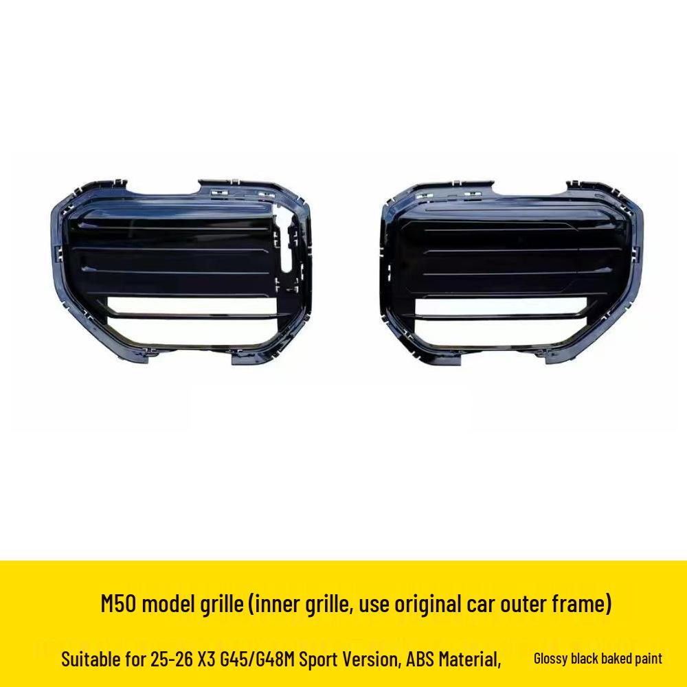 BMW X3 G45/G48 High-Quality Gloss Black Upgrade Kit: MP Front Lip, Fang Grille, Horn, Mirror Covers