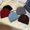 Luochi Korean Style Solid Color Knit Wool Hat for Men & Women - Autumn Winter Face Slimming Head Covering