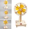 Educational Diy Wooden Electric Head-shaking Fan Kit For Kids Creative Invention Play